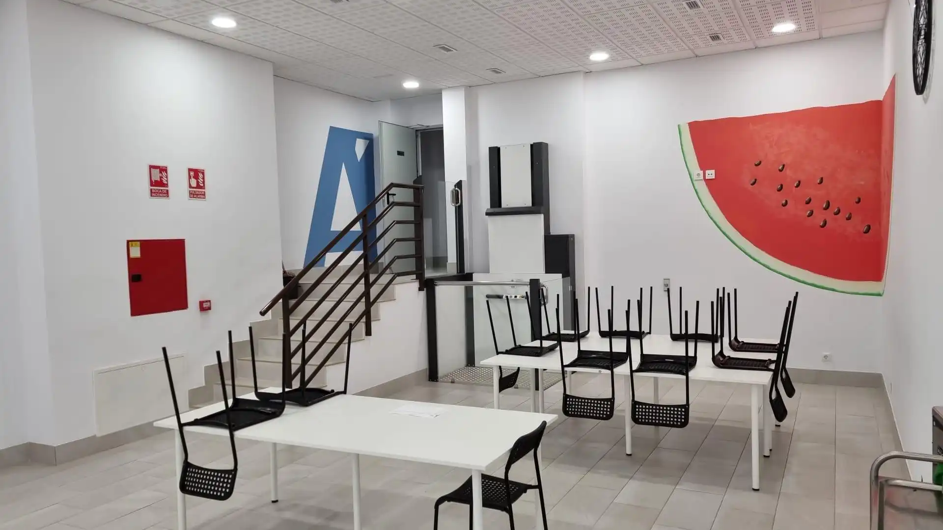 Espacio de convivencia y descanso en la Residencia Unicas